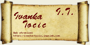 Ivanka Točić vizit kartica